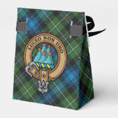 Clan MacKenzie Crest over Tartan Favor Box Bedankdoosjes (Achterkant)