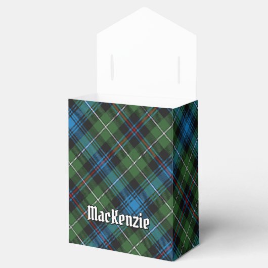 Clan MacKenzie Crest over Tartan Favor Box Bedankdoosjes (Geopend)