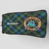 Clan MacKenzie Crest over Tartan Golfheadcover (Voorkant)