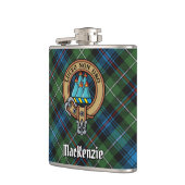 Clan MacKenzie Crest over Tartan Heupfles (Links)