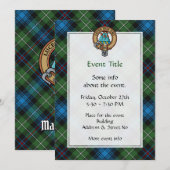 Clan MacKenzie Crest over Tartan Kaart (Voorkant / Achterkant)