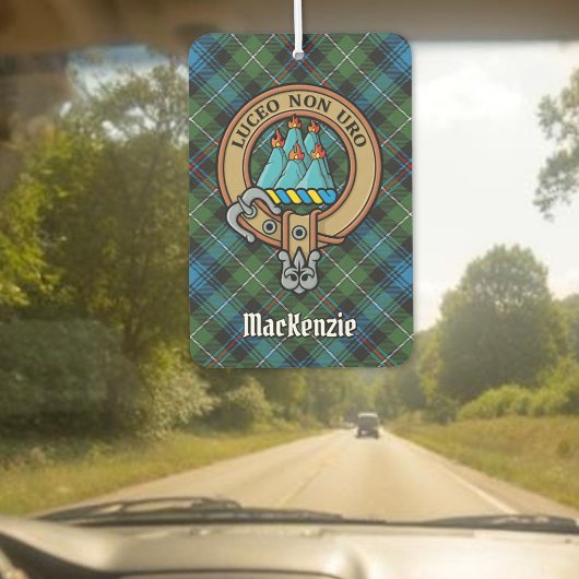Clan MacKenzie Crest over Tartan Luchtverfrisser