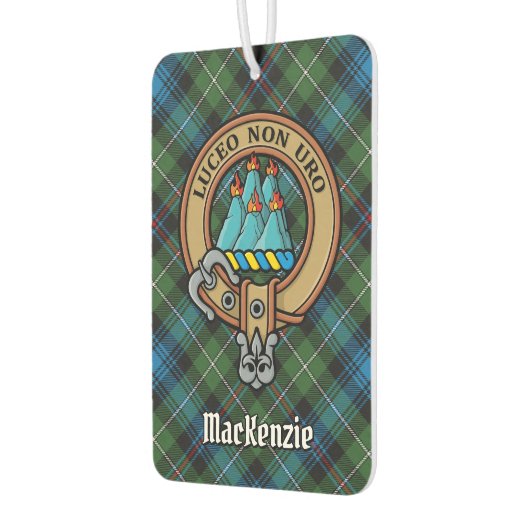 Clan MacKenzie Crest over Tartan Luchtverfrisser (Links)