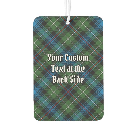 Clan MacKenzie Crest over Tartan Luchtverfrisser (Achterkant)