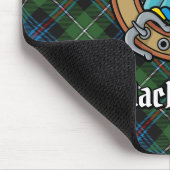 Clan MacKenzie Crest over Tartan Muismat (Hoek)