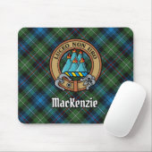 Clan MacKenzie Crest over Tartan Muismat (Met muis)