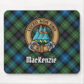Clan MacKenzie Crest over Tartan Muismat (Voorkant)