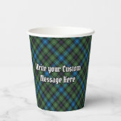 Clan MacKenzie Crest over Tartan Paper Cups Papieren Bekers (Achterkant)