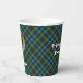 Clan MacKenzie Crest over Tartan Paper Cups Papieren Bekers (Links)