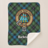 Clan MacKenzie Crest over Tartan Sherpa Deken (Voorkant)