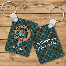 Clan MacKenzie Crest over Tartan Sleutelhanger