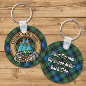 Clan MacKenzie Crest over Tartan Sleutelhanger