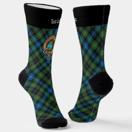 Clan MacKenzie Crest over Tartan Socks Sokken