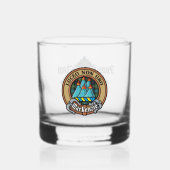 Clan MacKenzie Crest over Tartan Whisky Glas (Voorkant)