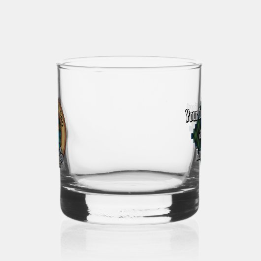 Clan MacKenzie Crest over Tartan Whisky Glas (Links)