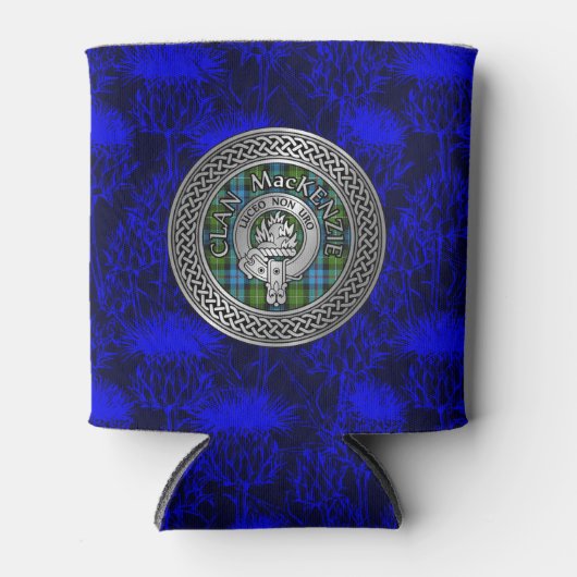 Clan MacKenzie Crest & Tartan Knot Blikjeskoeler (Voorkant)