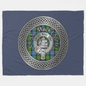 Clan MacKenzie Crest & Tartan Knot Fleece Deken (Voorkant (Horizontaal))
