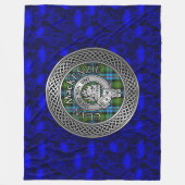 Clan MacKenzie Crest & Tartan Knot Fleece Deken (Voorkant)