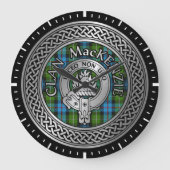 Clan MacKenzie Crest & Tartan Knot Grote Klok (Voorkant)