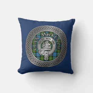Clan MacKenzie Crest & Tartan Knot Kussen