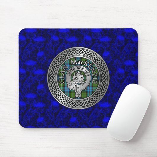 Clan MacKenzie Crest & Tartan Knot Muismat (Met muis)