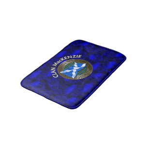 Clan MacKenzie Crest Tartan Knot op Thistle Badmat