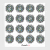 Clan MacKenzie Crest & Tartan Knot Sticker (Vel)