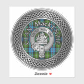Clan MacKenzie Crest & Tartan Knot Sticker (Vel)