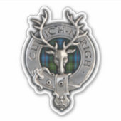 Clan MacKenzie Crest & Tartan Sticker (Voorkant)