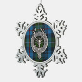 Clan MacKenzie Crest & Tartan Tin Sneeuwvlok Ornament (Rechts)