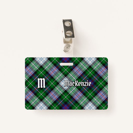 Clan MacKenzie Dress Tartan Badge (Voorkant met clip)