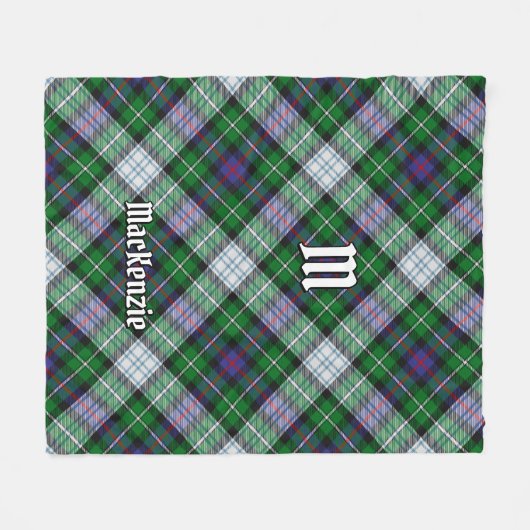 Clan MacKenzie Dress Tartan Fleece Blanket (Voorkant (Horizontaal))