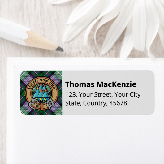 Clan MacKenzie Dress Tartan Label (Insitu)