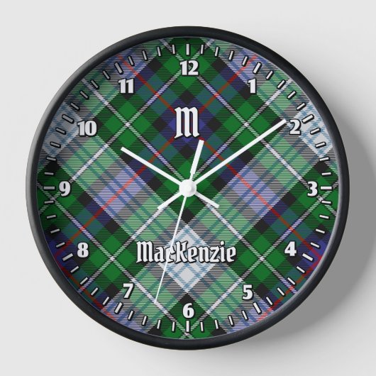 Clan MacKenzie Dress Tartan Large Clock (Voorkant)