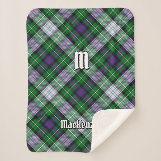 Clan MacKenzie Dress Tartan Sherpa Blanket Sherpa Deken (Voorkant)