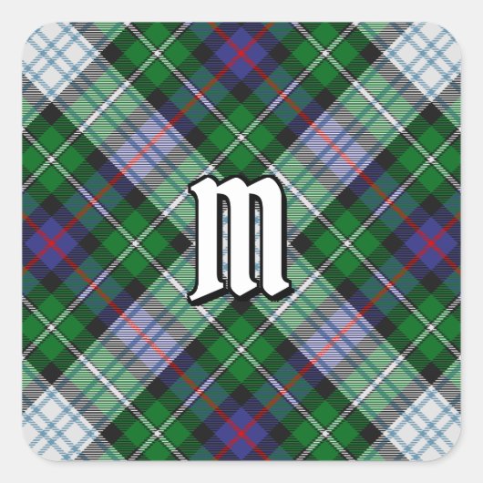 Clan MacKenzie Dress Tartan Square Sticker (Voorkant)
