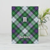 Clan MacKenzie Dress Tartan Uitnodiging (Staand voorkant)