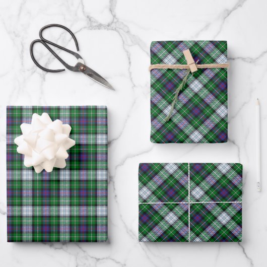 Clan MacKenzie Dress Tartan Wrapping Paper Sheets (Voorkant)
