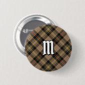 Clan MacKenzie Hunting Brown Tartan Button (Voorkant /achterkant)