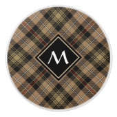 Clan MacKenzie Hunting Brown Tartan Ceramic Knob Keramische Knop (Voorkant)