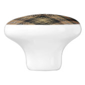 Clan MacKenzie Hunting Brown Tartan Ceramic Knob Keramische Knop (Zijkant)