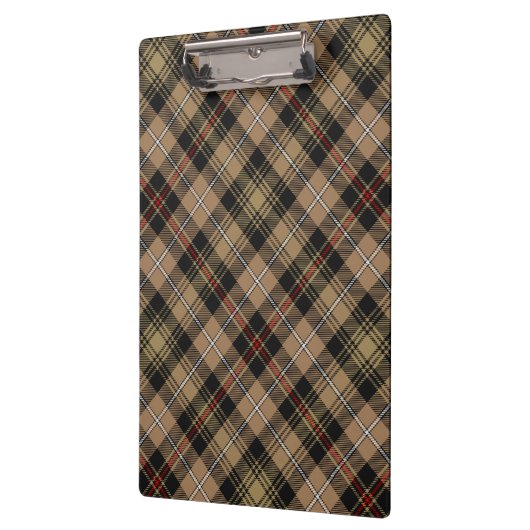 Clan MacKenzie Hunting Brown Tartan Clipboard Klembord (Links)