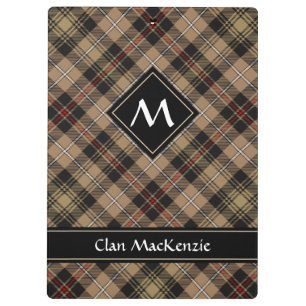 Clan MacKenzie Hunting Brown Tartan Clipboard Klembord