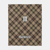Clan MacKenzie Hunting Brown Tartan Fleece Blanket (Voorkant)