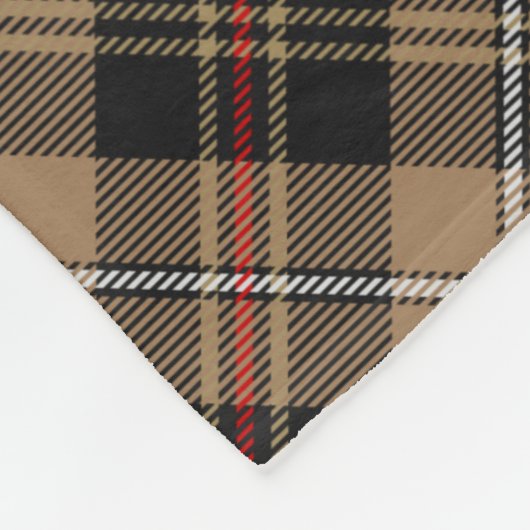 Clan MacKenzie Hunting Brown Tartan Fleece Blanket (Hoek)