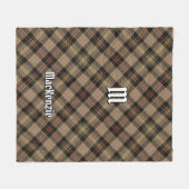 Clan MacKenzie Hunting Brown Tartan Fleece Blanket Deken (Voorkant (Horizontaal))