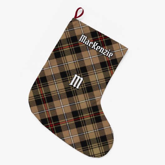 Clan MacKenzie Hunting Brown Tartan Grote Kerstsok (Voorkant (Hangend))