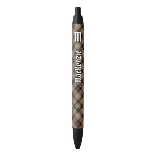 Clan MacKenzie Hunting Brown Tartan Ink Pen (Voorkant Verticaal)