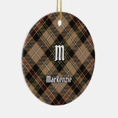 Clan MacKenzie Hunting Brown Tartan Keramisch Ornament (Rechts)