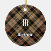 Clan MacKenzie Hunting Brown Tartan Keramisch Ornament (Voorkant)